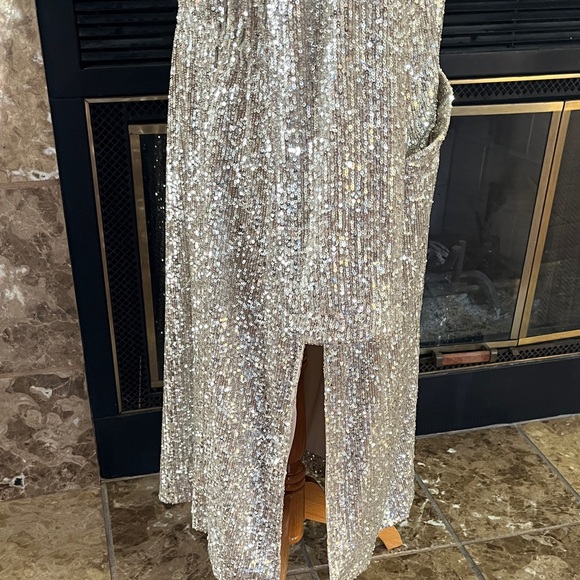 Steve Madden Silver Sequin Jacket Size 2X - Picture 4 of 8